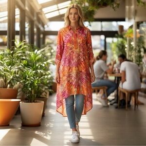 NWT Monique Leshman Twist Dress 100% Silk Size M